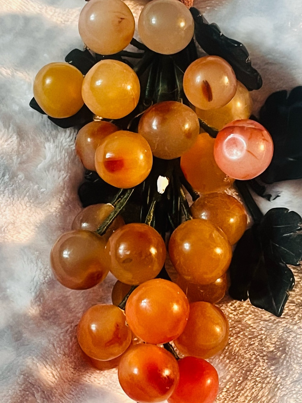 Amber Toned Beaded Cluster Necklace - Women Accessories